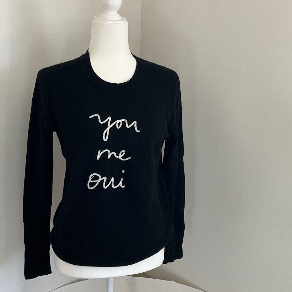 Banana Republic Black and White Graphic Long Sleeve Tee